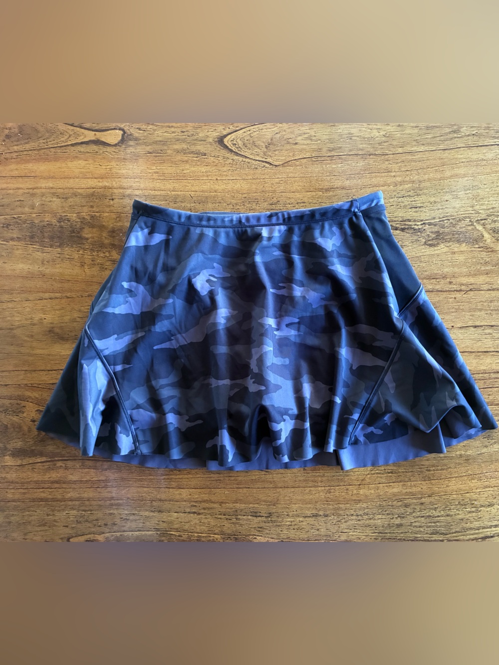 Athleta Blue Camouflage Circle Skirt